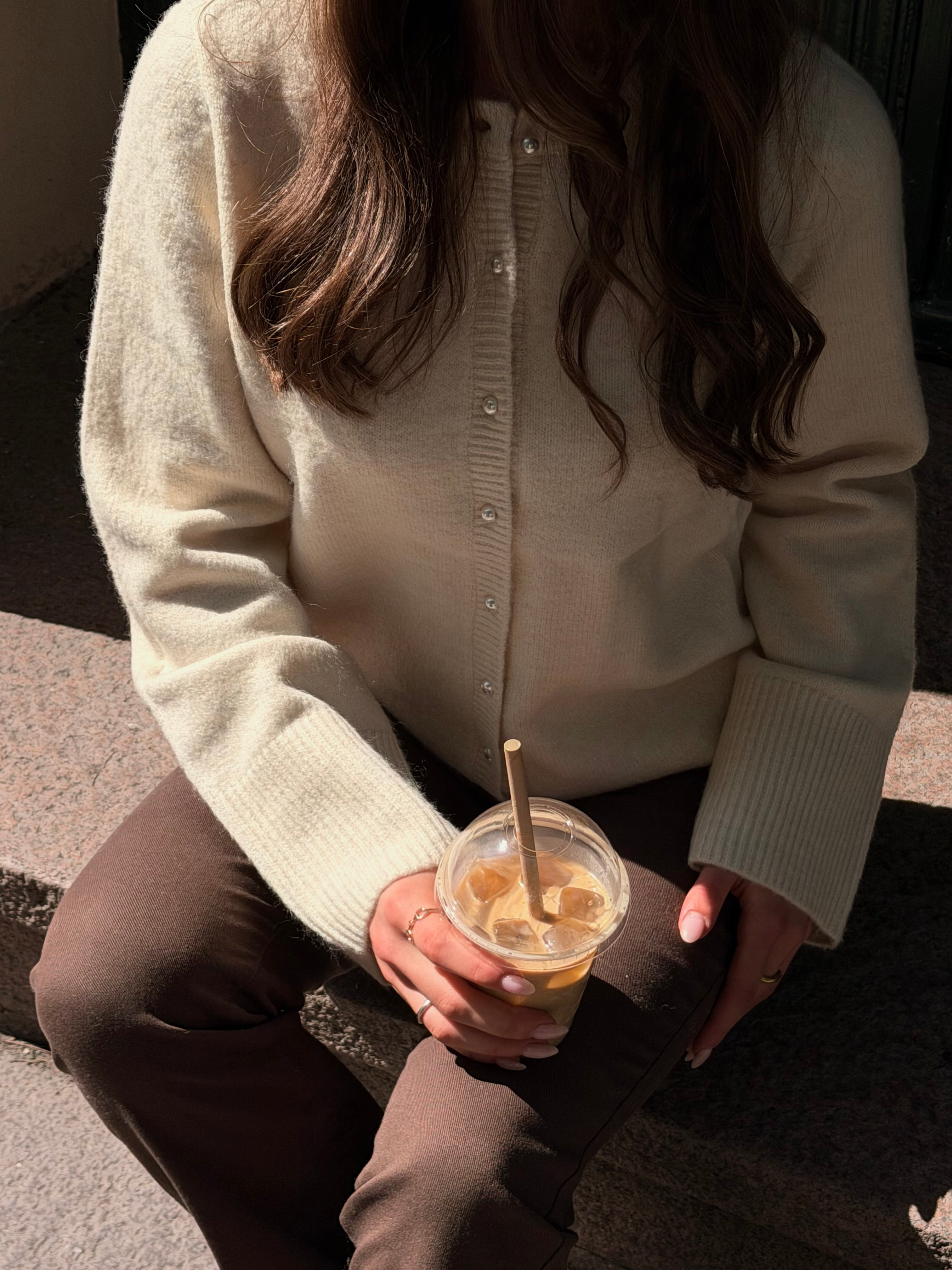 AWMARIANN Knitted Cardigan - Birch